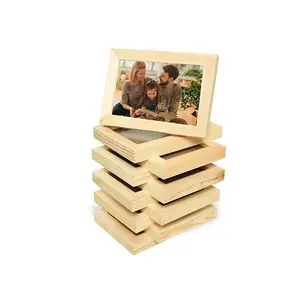 Holz-Picture-Rahmen für Handwerk unbehandelte Holz-Foto-Rahmen Craft-Rahmen-Set für Kunsthandwerk DIY-Maltprojekte - für Erwachsene