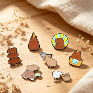 Pins <span class=keywords><strong>de</strong></span> Esmalte <span class=keywords><strong>de</strong></span> Capibara y Pegatinas Metálicas para Teléfono con Diseño <span class=keywords><strong>de</strong></span> Escena Diaria Relajada, para Decoración <span class=keywords><strong>de</strong></span> Fundas <span class=keywords><strong>de</strong></span> Teléfono, Envío Estable - Product Image 4