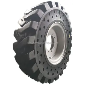 耐用的14.00x24实心轮胎14x24端口轮胎12.00-24钢制轮胎，用于拖车远程搬运机，带轮辋的堆垛机