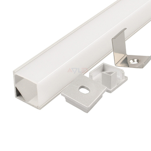 16*16mm 6063 T5 alliage extrudé garde-robe profilé en aluminium monté sur coin diffuseur PMMA profilés d'éclairage en aluminium anodisé - Product Image 3