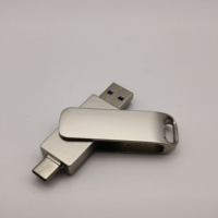 Nuevo Modelo 2026, Unidad Flash USB 2.0 Tipo C de Metal, 16GB 32GB 64GB, Logotipo Grabado con Láser, Memoria USB C Dual