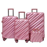 Vente directe des fabricants Ensemble de valises de voyage à roulettes PC de grande capacité 20 24 28 pouces à coque rigide