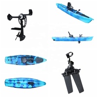 Kayak de pêche à pédales Sit-on-Top avec moteur à pédales, kayak/canoë de tourisme motorisé, canoë transparent Vicking 13 pieds CE HDPE 3 ans