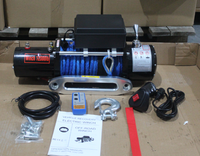 Étanche 4x4 hors route Nylon corde synthétique avertir treuil électrique télécommande levage auto-sauvetage