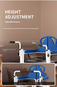 Sedia WC Mobile per Riabilitazione MSMT, Sedia a Rotelle Idraulica/Manuale per Trasferimento Pazienti, Sollevatore da Bagno per Uso Ospedaliero - Product Image 5