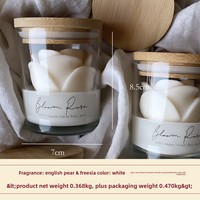 Valentinstag Rosen-Glaskerze, Premium Handgefertigte Zylinderform, Wohndekor-Ornament für den Großhandel