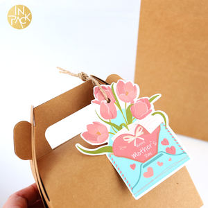 ถุงกระดาษคราฟท์สีน้ำตาลขนาดเล็กพร้อมที่จับกระเป๋าพิมพ์ลายตามสั่งสำหรับใส่ขนมอาหารของขวัญในบรรจุภัณฑ์สำหรับเทศกาลคริสต์มาส - Product Image 4