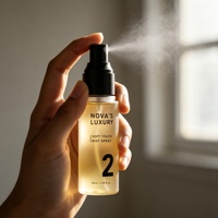 Bouteilles en plastique PET givré épaisses, flacons de toner à fine brume, flacons de parfum d'ambiance, 50 ml, 100 ml, avec bouchon noir mat au toucher doux