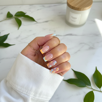 Ongles artificiels en ABS carrés à presser, réutilisables et personnalisables, courts, en forme d'amande, avec pointe française, boîte