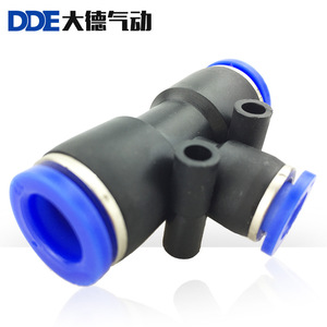 Dde Pneumatic <b>Connector</b> Peg Series T Type Tee Reducer Plastic <b>Quick</b> Connect Fitting 12 10 8 6 - Product Image 3