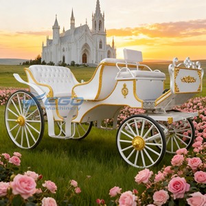 Nuevo Diseño 2025, Carroza Eléctrica de 4 Ruedas de Alto Rendimiento, Estilo Moderno, Carroza Real para Paseos Turísticos en Venta - Product Image 3