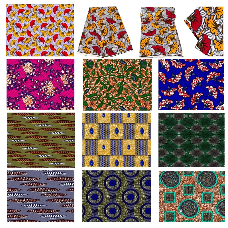2023 настоящая восковая 100% хлопчатобумажная ткань Ghana Ankara, Африканский Воск 6 ярдов, африканская восковая ткань с принтом для одежды