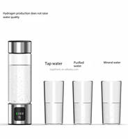 Bouteille d'eau riche en hydrogène à haute concentration (1500ppb) en verre, 460 ml, alimentée par USB, avec LED, pour la maison et la voiture – Meilleure vente