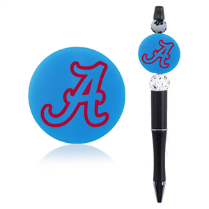 Nuevas Cuentas Focales de Silicona Redondas de 30mm con Diseño de Vaca del Oeste, Personalizables, para Bolígrafos, Colección Primavera 2024 - Product Image 1