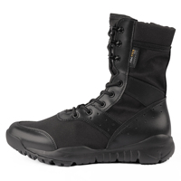 Bottes tactiques noires imperméables et durables à tige haute ODM, en mesh, pour l'entraînement