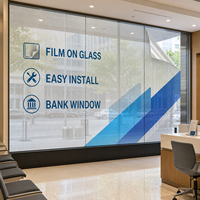 Film LED transparent adhésif pour vitrine de banque, affichage publicitaire sur vitre