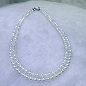 Nuevo Collar de Perlas de Agua Dulce Naturales de 4-5 mm, Casi Redondas, Impecables, de Doble Capa, Versátiles, Sencillas con un Diverso Temperamento - Product Image 2