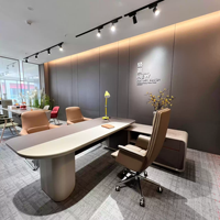 Bureau de direction simple et moderne, bureau de luxe haut de gamme, table de bureau pour managers avec chaises