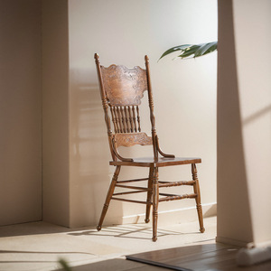 Chaise Windsor en bois massif de style rétro américain, chaise de jardin de style campagnard, accessoires de mariage, design européen - Product Image 3