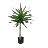 Grand bonsaï d'extérieur en soie verte de style scandinave, cycad en pot sur pied, pour Thanksgiving, Noël, Pâques, Nouvel An