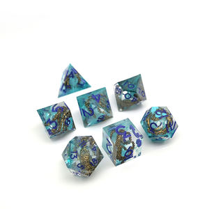 ชุดลูกเต๋าเรซิ่นหลากสีสัน ลึกลับ น่าสนใจ รูปทรงหลายเหลี่ยม ลายคธูลู สำหรับเล่นเกม DND แบบหลายผู้เล่น เทคนิคการเล่นบนโต๊ะ เกมสวมบทบาท - Product Image 5