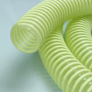 Tuyau d'aspiration ondulé en plastique avec spirale PU rigide