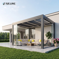 Pergola en aluminium à toit à persiennes sur mesure pour les constructeurs et les entrepreneurs, pergola en aluminium avec cadre thermolaqué pour cour