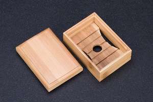 Boîte à savon en bambou avec couvercle, design moderne et écologique, fabriquée en bambou naturel, étanche, empêche le savon de fondre, pour la salle de bain et la douche - Product Image 5