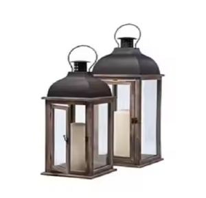 Vente en gros Lanterne carrée personnalisée en métal noir faite à la main imprimée en typographie décoration de jardin dernière conception Noël - Product Image 2