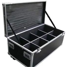 Op Maat Gemaakte Aluminium Geavanceerde Flight Case Road Koffer Met Trolley