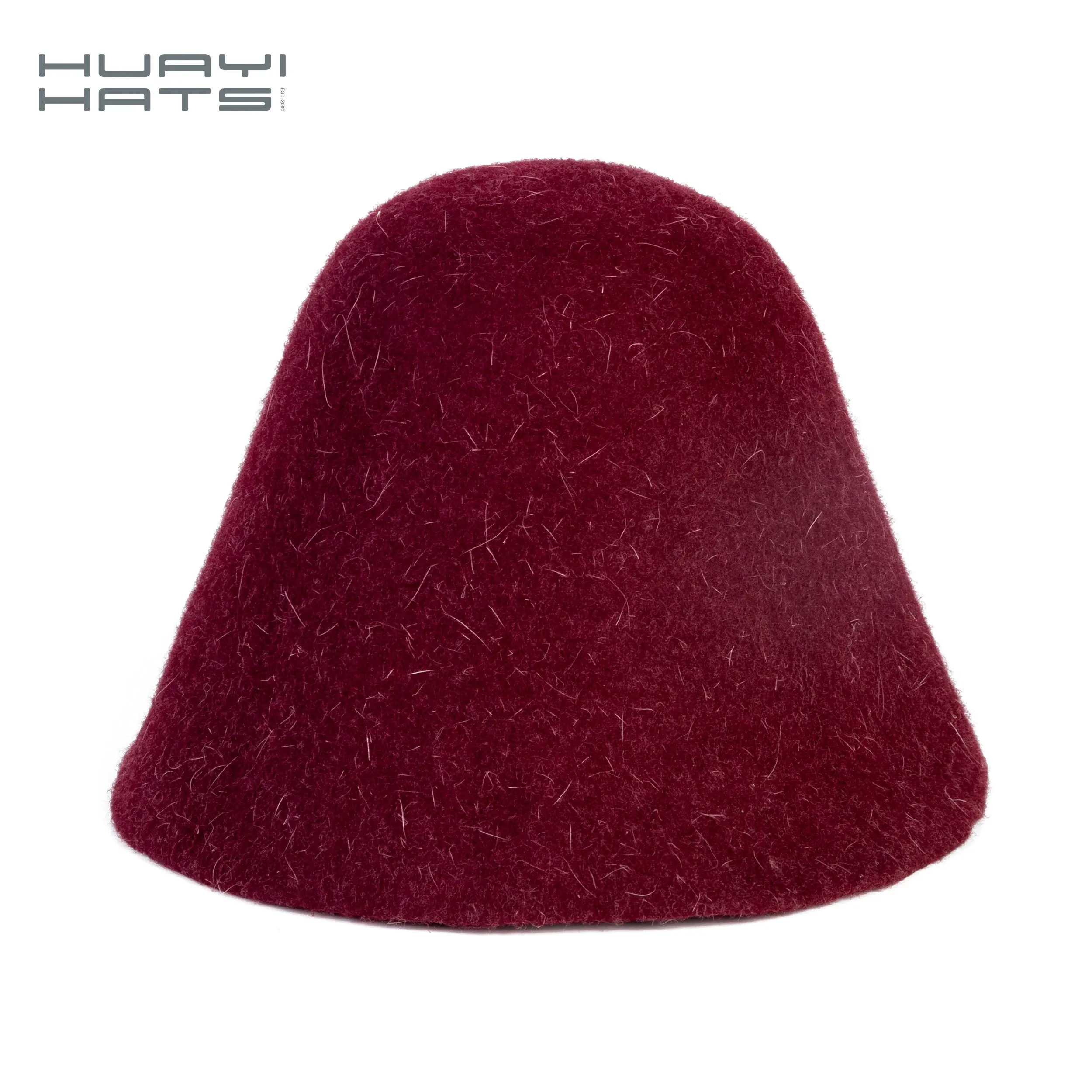 Huayi marca all'ingrosso inverno signora 100% feltro di lana australiano cappello corpo cappello corpo vuoto