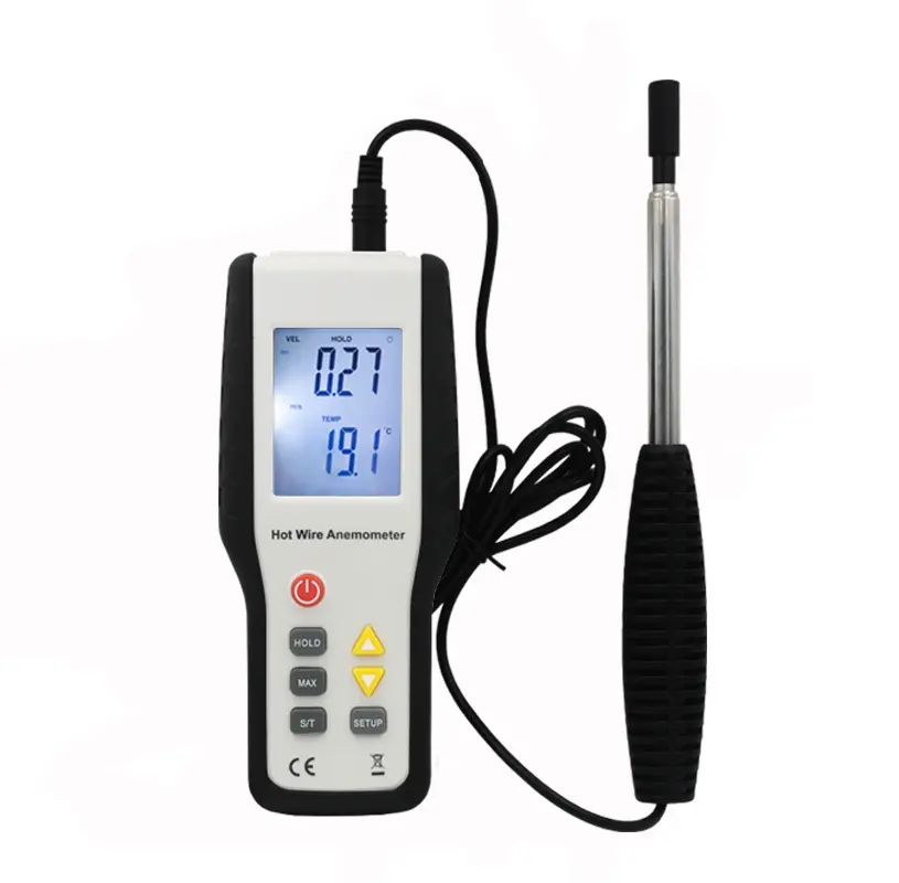 Hti 9829 High Sensitivity Wind Speed Measuring Meter Anemometer With Hot Wire Probe