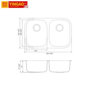 <span class=keywords><strong>Piccolo</strong></span> Durevole doppia ciotola fatta a mano in acciaio inox lavelli <span class=keywords><strong>da</strong></span> <span class=keywords><strong>cucina</strong></span> - Product Image 4
