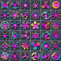Nouvelle série de fidget spinner en alliage de zinc, jouet anti-stress, spinner manuel, vente en gros transfrontalière, jouet de marché de rue de Yiwu