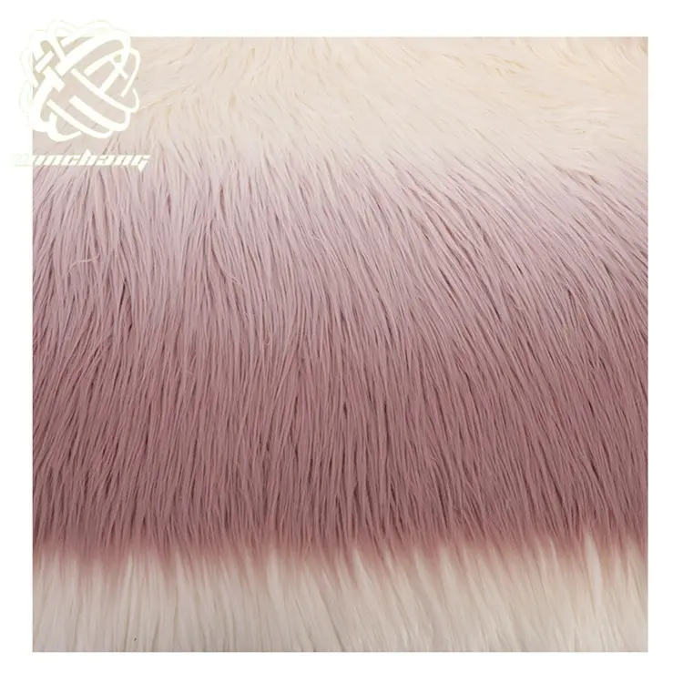 2021 New Wholesale Price Gradual Change Long Pile Faux Mongolian Fake Fur Acrylic Faux Fur Fabric Coat