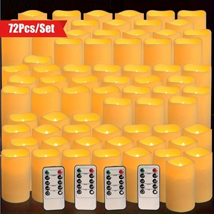 <span class=keywords><strong>Candele</strong></span> LED Senza Fiamma per Interni ed Esterni 24/72 con 4 Telecomandi e Timer per <span class=keywords><strong>Halloween</strong></span>, Matrimoni e Festività - Product Image 1