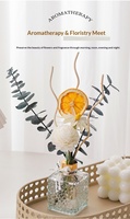 Diffuseur d'huiles essentielles en rotin sans flamme, bouquet de fleurs séchées, parfum d'ambiance haut de gamme, anti-moustiques, sans alcool