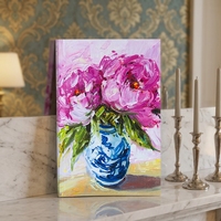 Cuaderno Portátil Delgado A5 Personalizado con Diseño Floral, Diario Duradero, Cuaderno Compacto de Oficina con Tapa Blanda para Estudio Diario