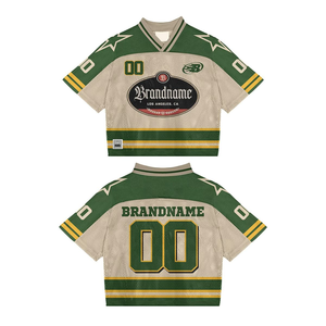 Maillot de football rétro personnalisé, chemises courtes, haut de sport, maillot de baseball surdimensionné pour entraînement en équipe - Product Image 1