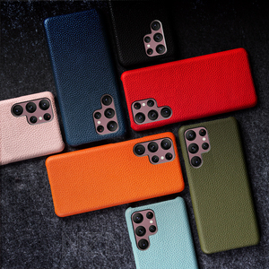 Tốt Nhất Bán Pebble Da Chính Hãng Bìa Trường Hợp Da Thật Thời Trang Trường Hợp Điện Thoại Đối Với Samsung Galaxy S23 Siêu - Product Image 4