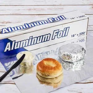 Kertas pembungkus makanan aluminium Foil, Rumah Tangga 300 "30cm 0.011mm gulungan kecil untuk memasak barbekyu