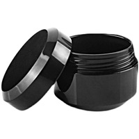 Conteneur vide à Double paroi pour ongles, 5g, 8g, 15g, 30g, PP, blanc, noir, flacon de Gel UV, Pot en plastique, conteneur de Lotion
