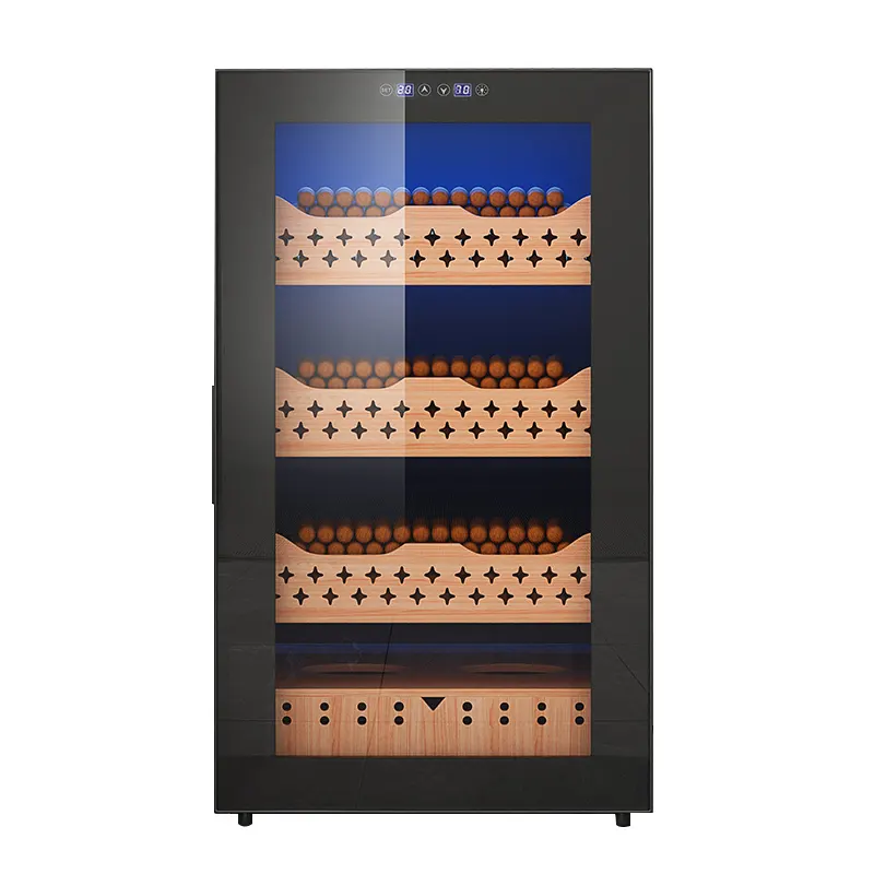 90l temperatura costante e umidità humidor Cabinet Humidor sigaro refrigeratore casa frigorifero legno sigaro frigo vino