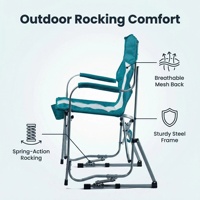 Chaise de camping pliante portable personnalisée à ressorts pour extérieur, loisirs, voyage, maquillage, pêche, jardin, plage, type réalisateur