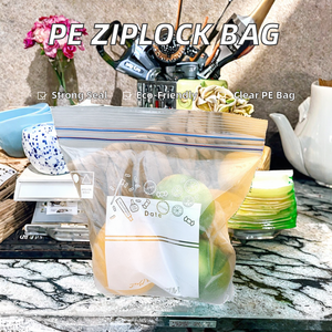 Self-Sealing Clear PE <b>Plastic</b> Ziplock Durable Zip Lock Food <b>Storage</b> <b>Bag</b> for Fruits Vegetables Bread Cake Gravure Printing - Product Image 3