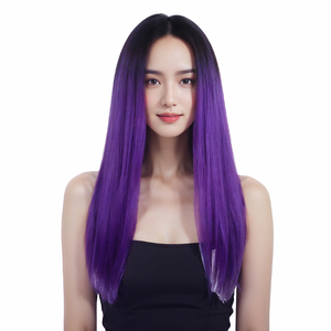 Nuevo cabello sintético de peluca azul claro hielo de 26 pulgadas de largo para el uso encantador de la fiesta Gril de la <span class=keywords><strong>mujer</strong></span> - Product Image 1
