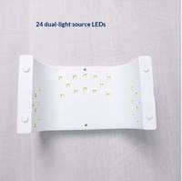 Lampu Kuku LED UV Elektrik 24W Pengering Kuku Portabel 24 LED 4 Timer Sensor Otomatis Pengeringan Cepat Gel Polish Manikur Pedikur Salon Rumah