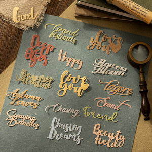 20 unids/pack serie de manuscritos coleccionables ahuecados Material inglés europeo Vintage Collage decoración de fondo - Product Image 3