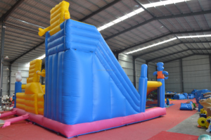 Parque Acuático Inflable con Tobogán de Personajes de Dibujos Animados en Colores Brillantes, Combinación de Juegos Inflables para Niños para Diversión al Aire Libre - Product Image 6