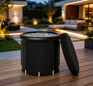 Baignoire ronde en PVC isolée de luxe pour bain froid, plusieurs tailles, pour intérieur/extérieur, récupération des athlètes, bien-être - Product Image 1
